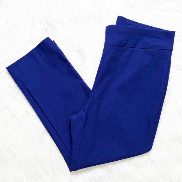 Chico's Pants - SOLD-Chico’s So Slimming Blue Elastic Waist Pull On Cropped Skinny Pants Size 10